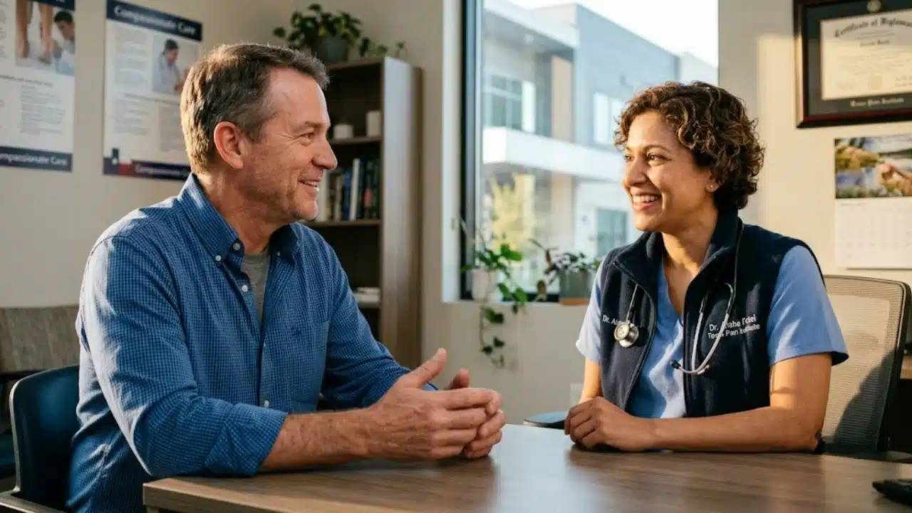What Is a Facet Block? How It Diagnoses Back Pain 2 Patient regaining mobility after a facet block procedure consulting a Texas pain management doctor