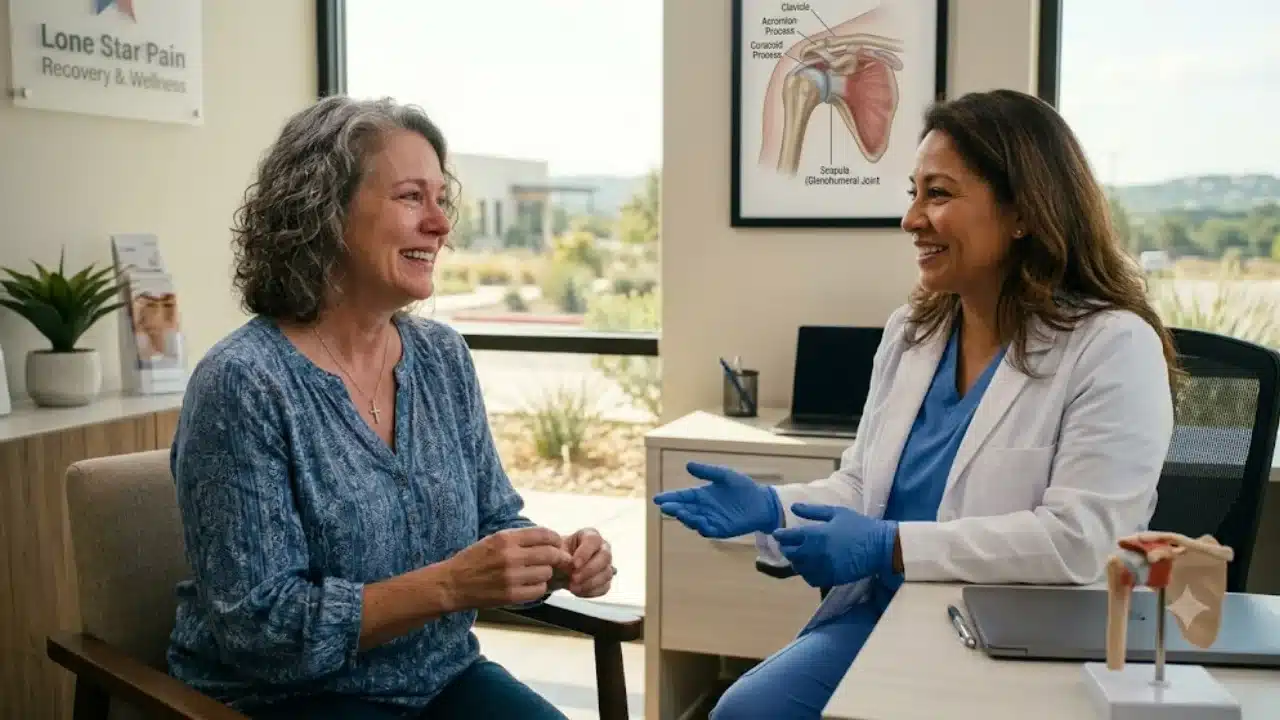 How Do Shoulder Injections Restore Mobility and Reduce Pain? 2 Patient regaining shoulder mobility and reduced pain after consulting a doctor at a Texas pain clinic