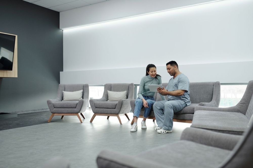 Welcoming pain management clinic waiting room serving Plano and surrounding Texas communities