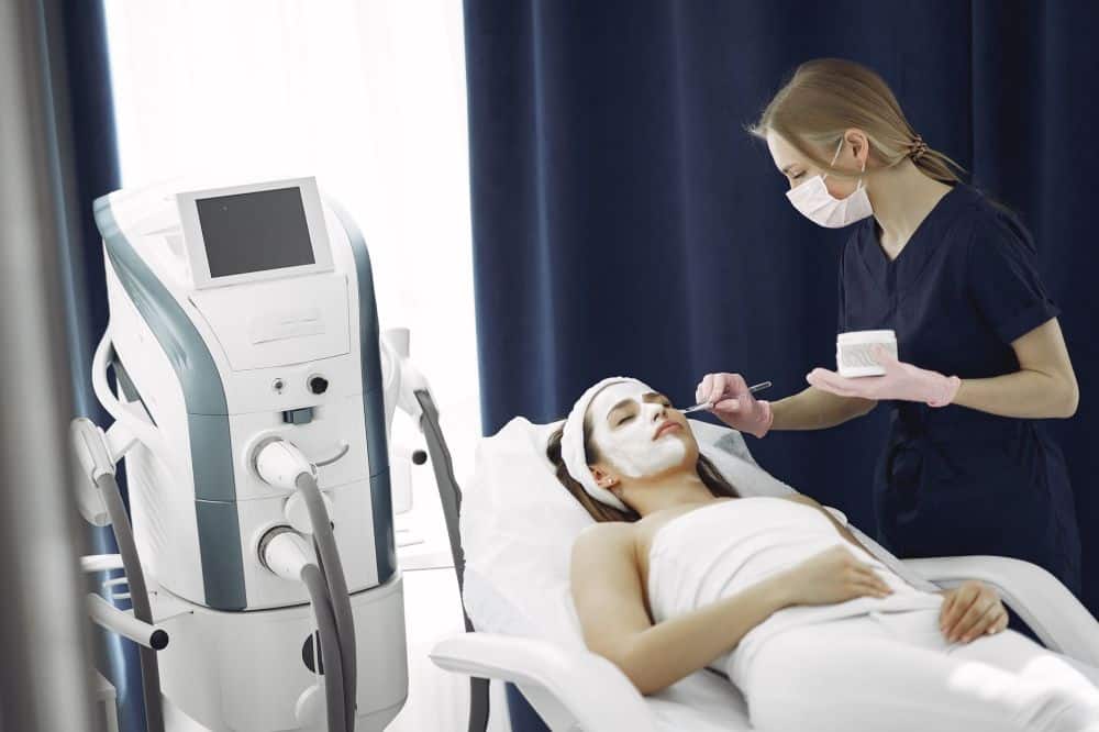 Relaxed patient resting after an outpatient pain management procedure at a clinic